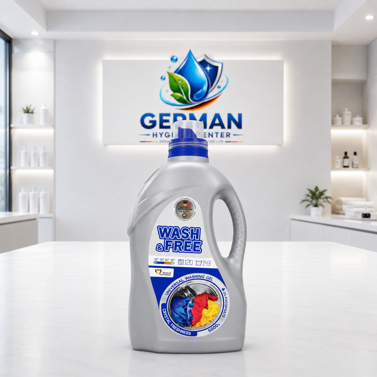 Wash&Free უნივერსალური სარეცხი გელი Crystal Freshness